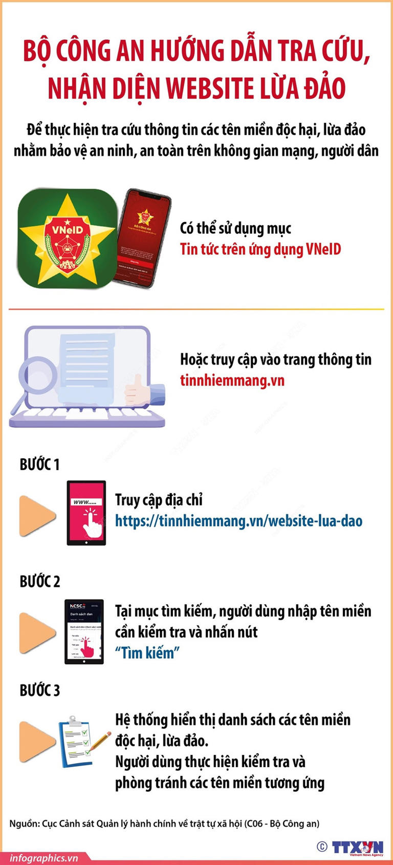 Bộ công an hướng dẫn tra cứu, nhận diện các website lừa đảo