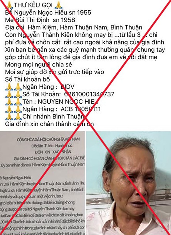 Lại thêm thủ đoạn kêu gọi từ thiện của những kẻ lừa đảo