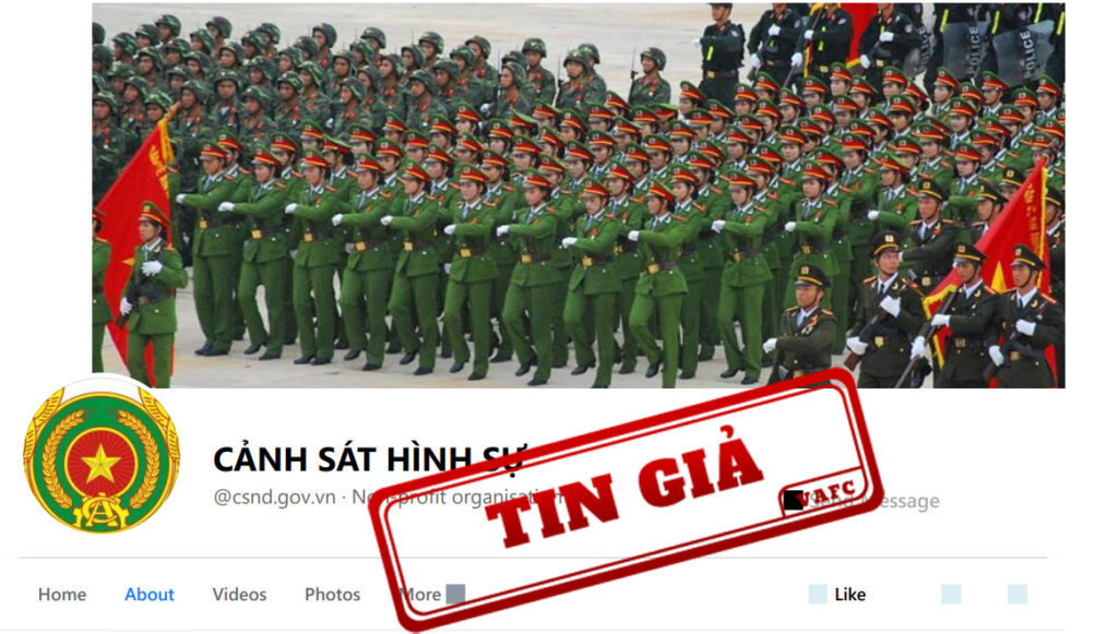 Trang fanpage “Cảnh Sát Hình Sự” giả mạo kênh thông tin của Bộ Công an