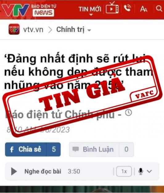 Sử dụng hình ảnh Báo điện tử VTV News đăng tin giả để xuyên tạc Image hình ảnh hình ảnh hình ảnh Đăng - Sử dụng hình ảnh Báo điện tử VTV News đăng tin giả để xuyên tạc