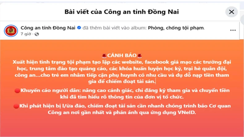 Cẩn trọng với thủ đoạn mạo danh trại hè hướng nghiệp, khóa học trải nghiệm để lừa đảo